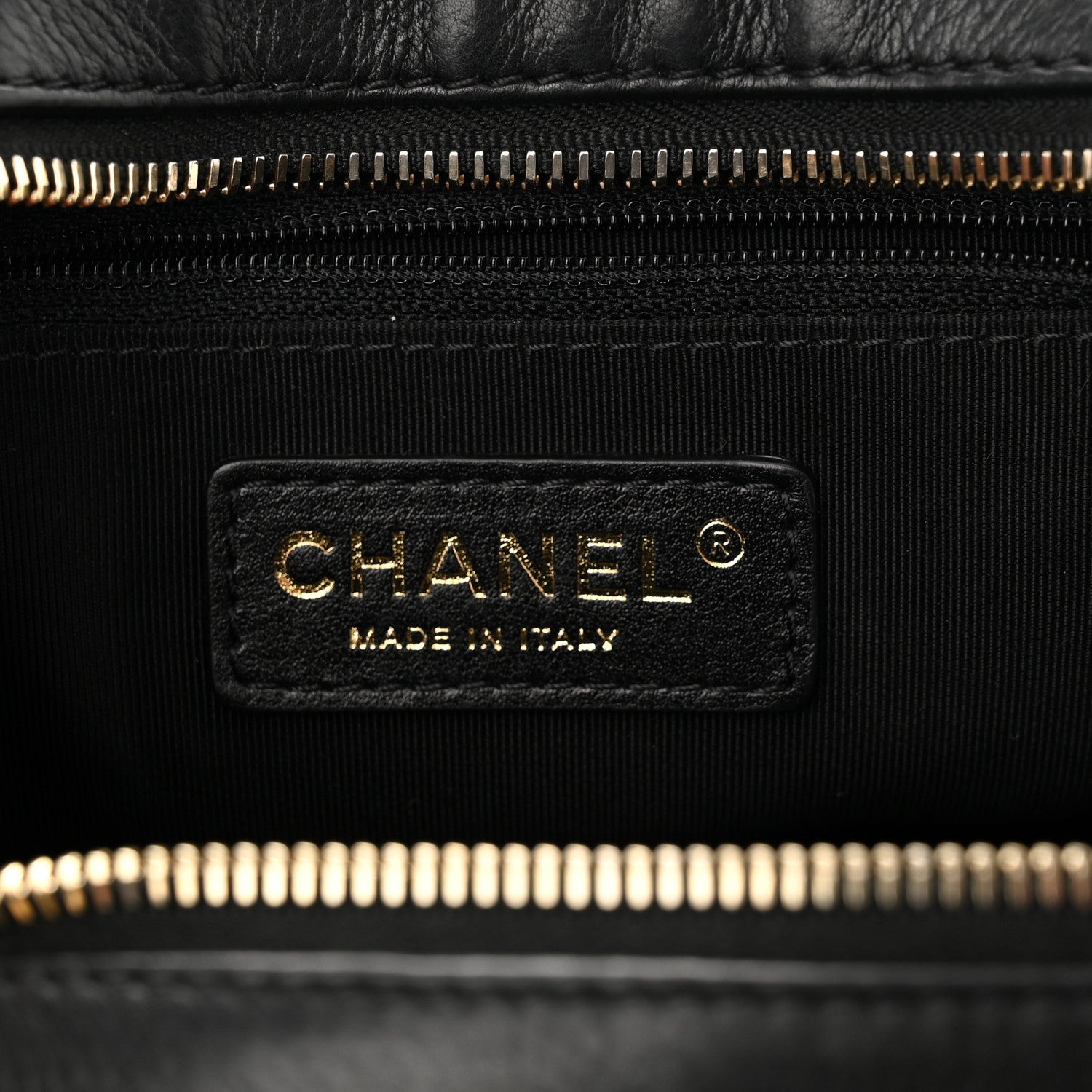 Chanel Calfskin Quilted CC Small Vanity Case Black 6 of 10
