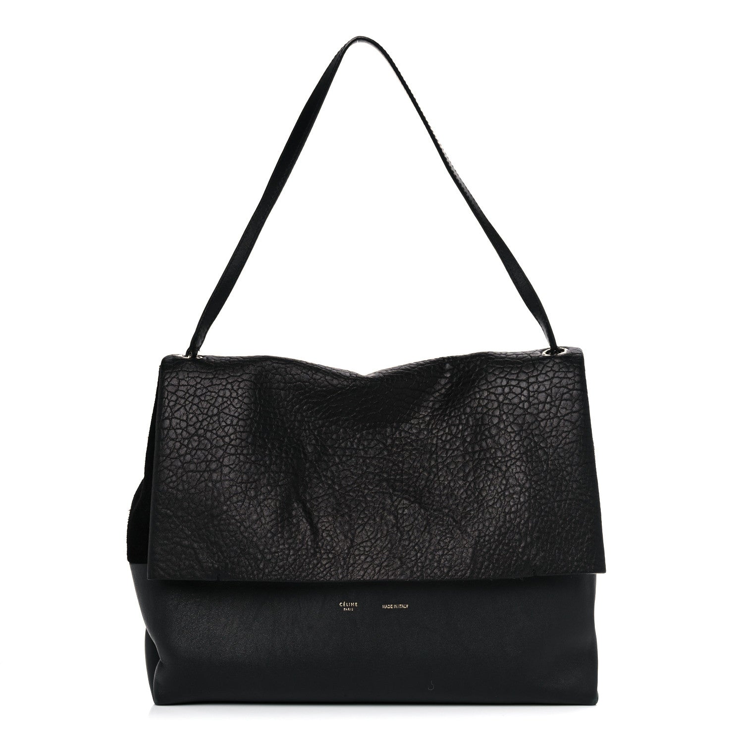 Celine Shrunken Lambskin All Soft Shoulder Bag Black 1 of 10