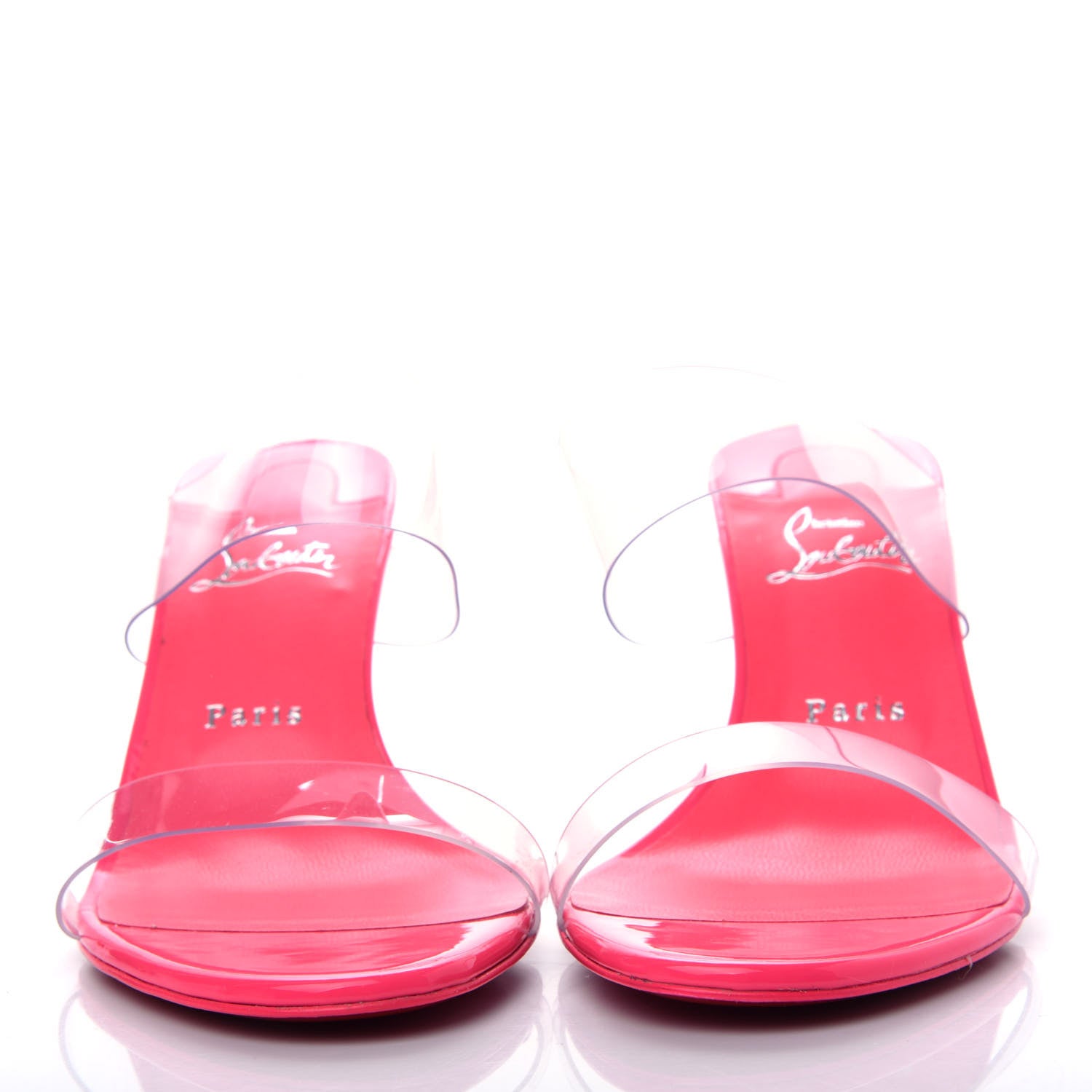 Christian Louboutin Patent PVC Just Nothing 85 Slide Sandals 40 Magnifique 2 of 10