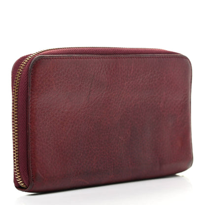 Prada Vitello Daino Metal Zip Around Wallet Etrusco 3 of 7
