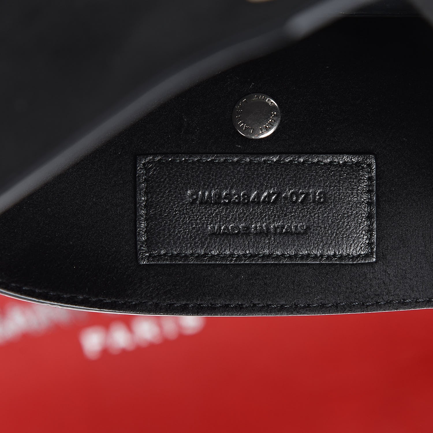 Saint Laurent Lambskin Teddy Drawstring Bag Eros Red 8 of 10