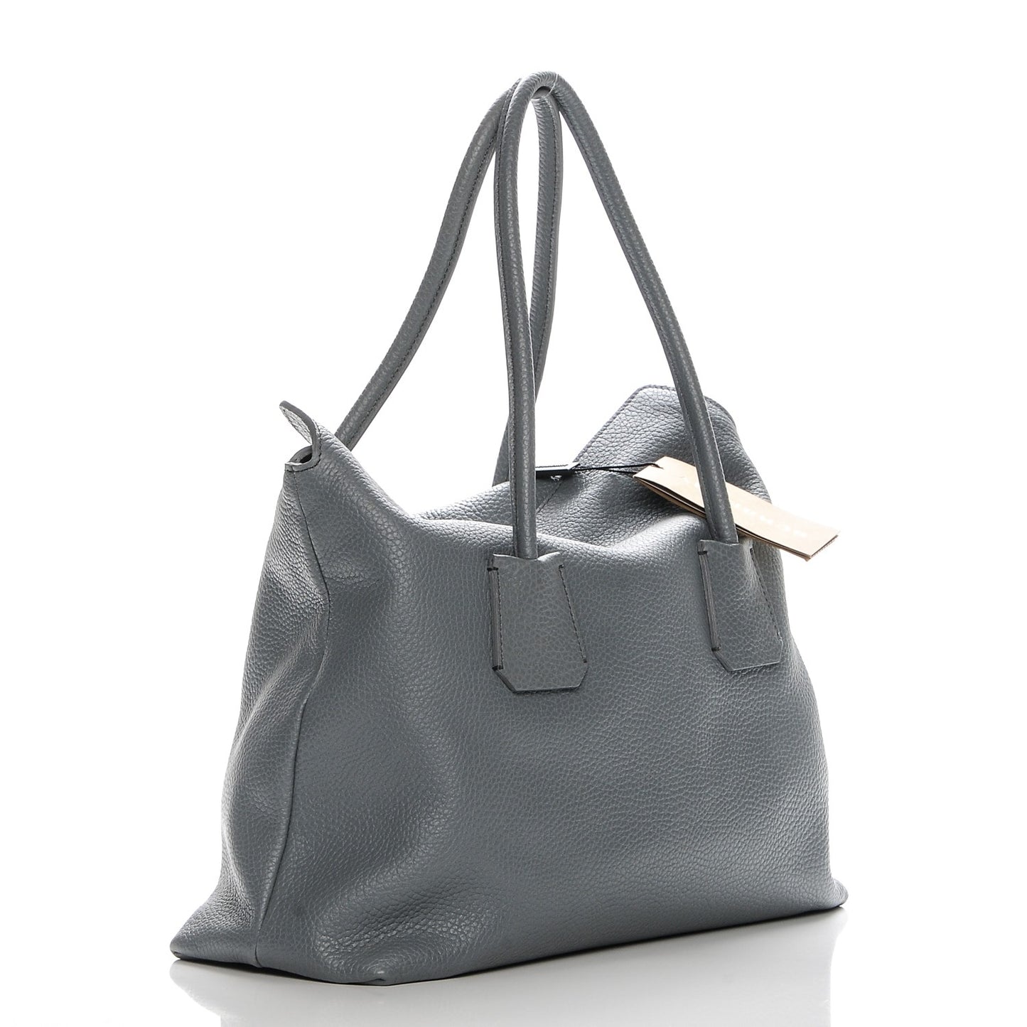 London Grainy Calfskin Medium Baynard Tote Storm Grey