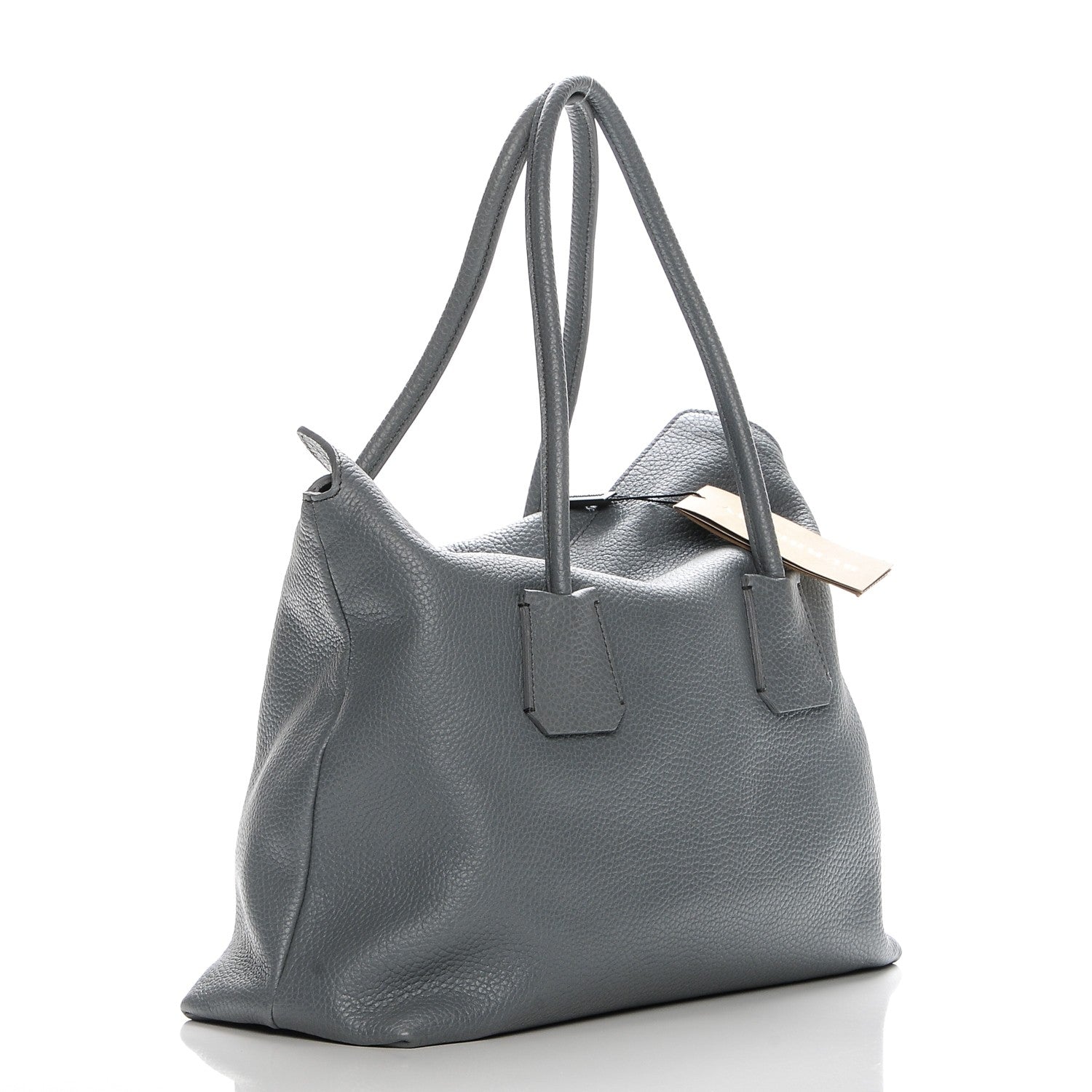 Burberry London Grainy Calfskin Medium Baynard Tote Storm Grey 3 of 6