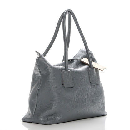 Burberry London Grainy Calfskin Medium Baynard Tote Storm Grey 3 of 6