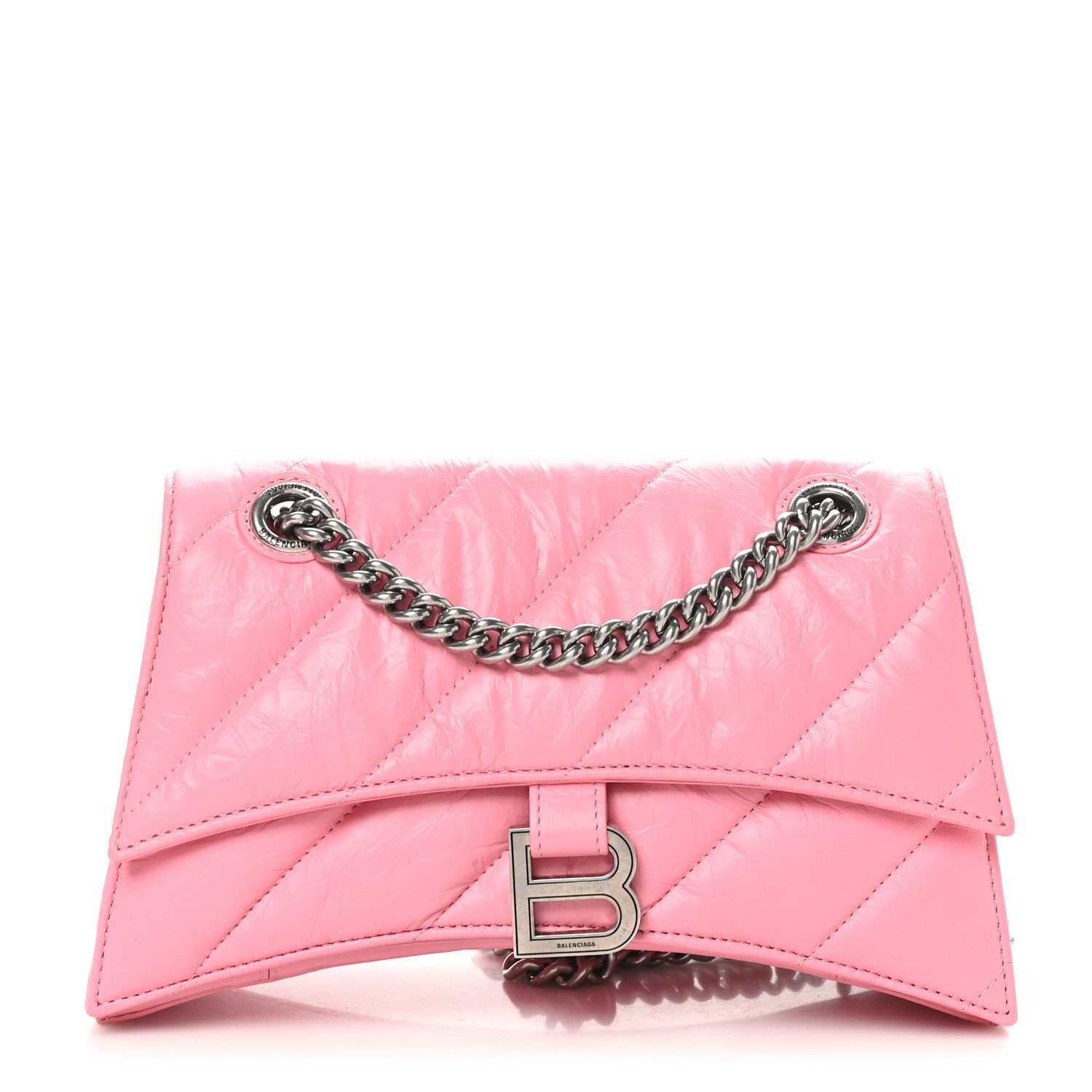 Balenciaga Crushed Calfskin Quilted Small Crush Chain Bag Sweet Pink 1 of 9
