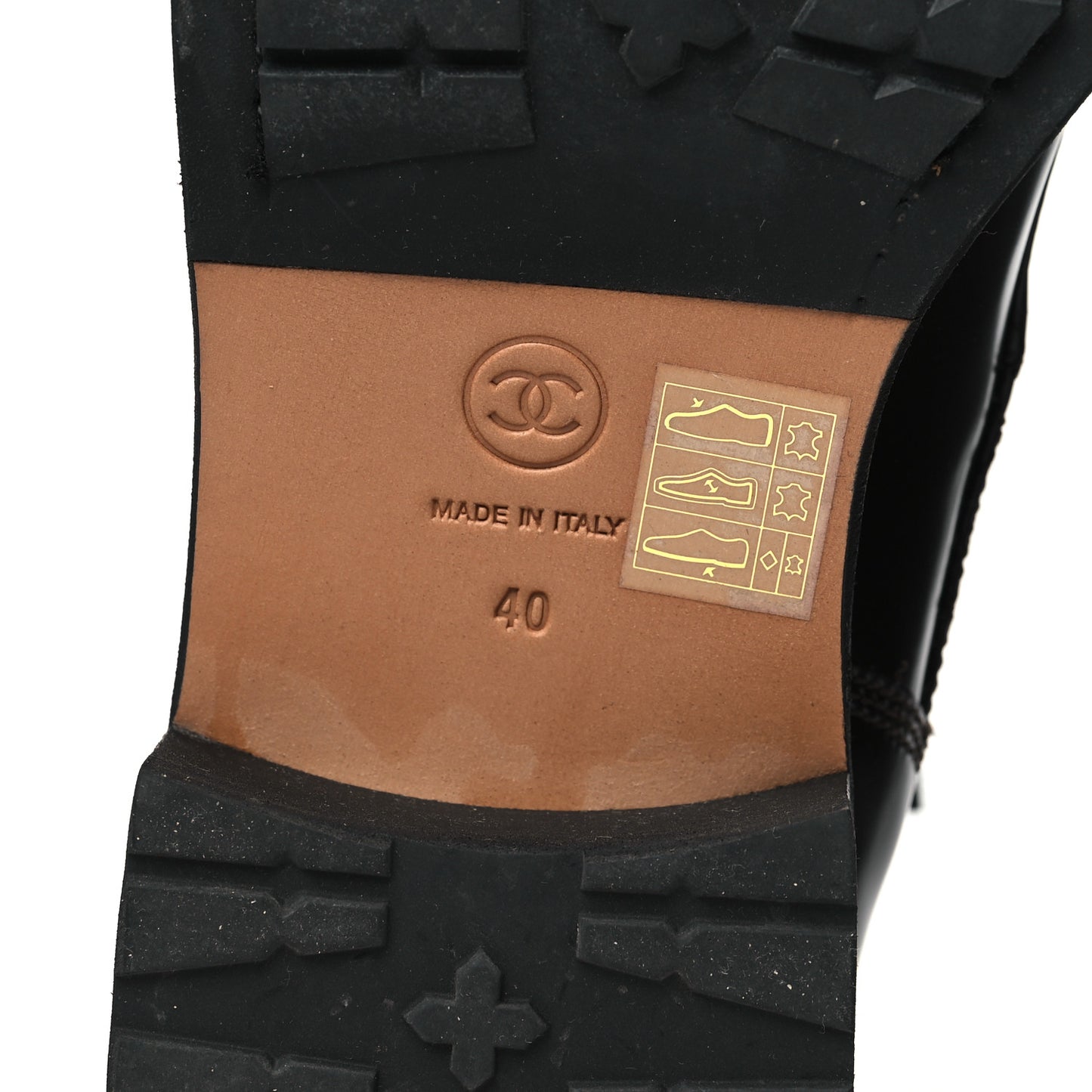 Shiny Calfskin Quilted CC Lace Up Combat Boots 40 Dark Burgundy