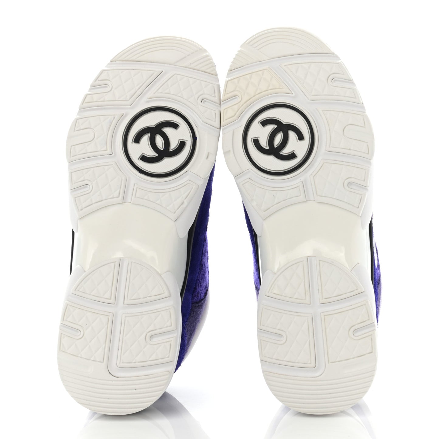 Suede Tweed Felt CC Sneakers 37 Purple