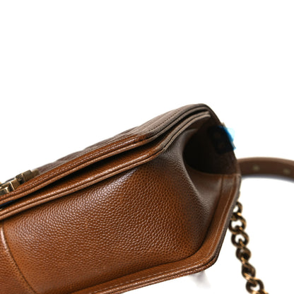Chanel Caviar Quilted Medium Boy Flap Brown 11 of 13