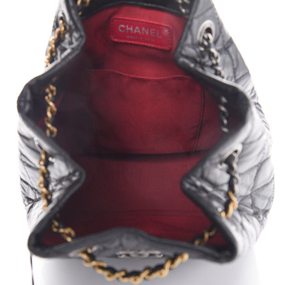 Chanel Aged Calfskin Quilted Gabrielle Backpack Black 6 of 8