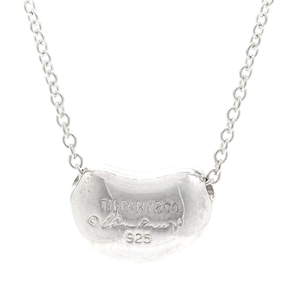 Tiffany Sterling Silver 11mm Elsa Peretti Bean Pendant Necklace 4 of 5