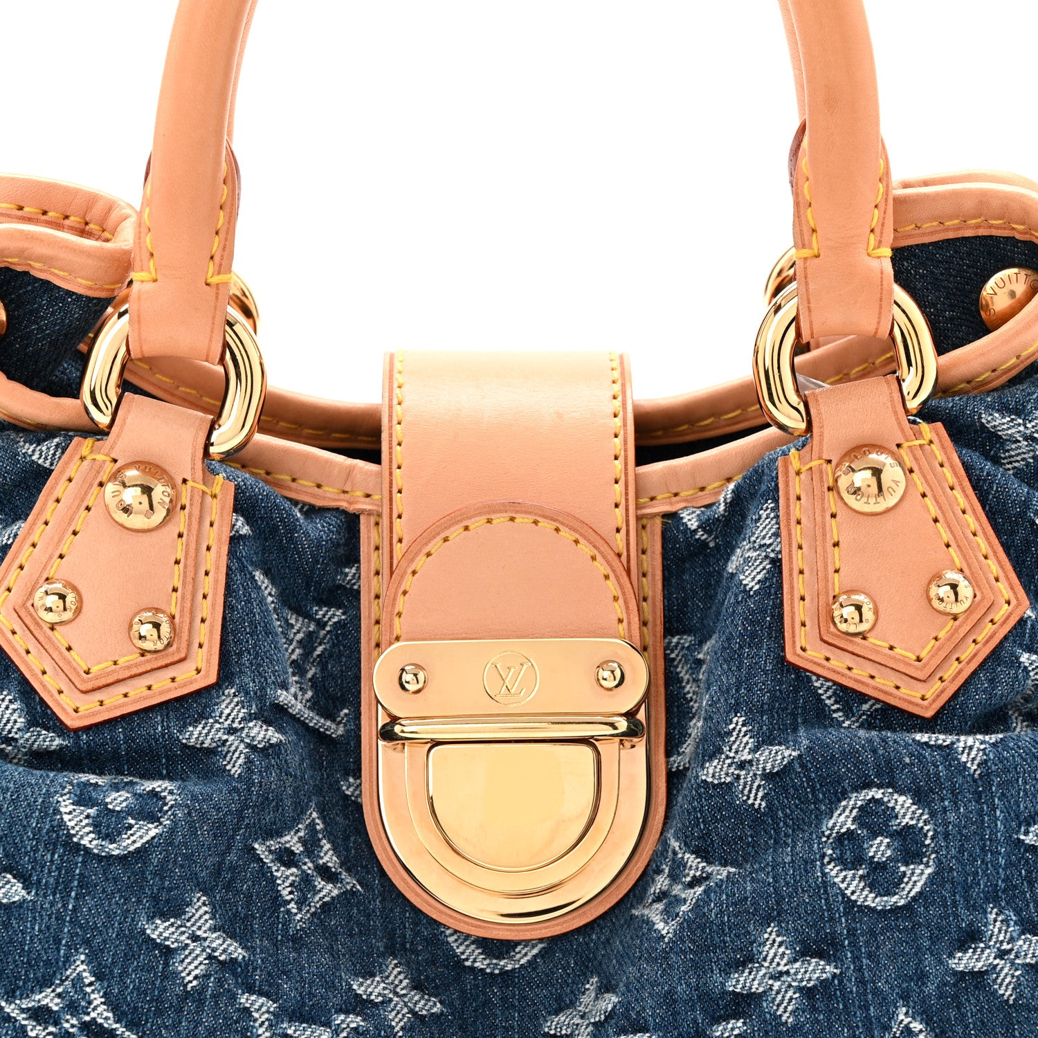 Louis Vuitton Monogram Denim Pleaty Blue 7 of 9