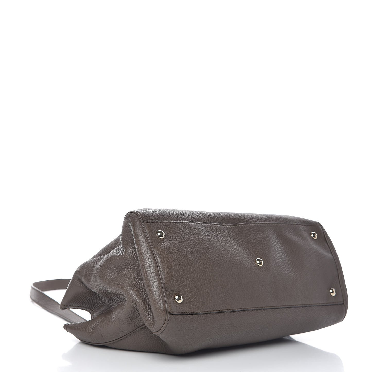 Cellarius Calfskin Medium Bamboo Shopper Tote Grey Field