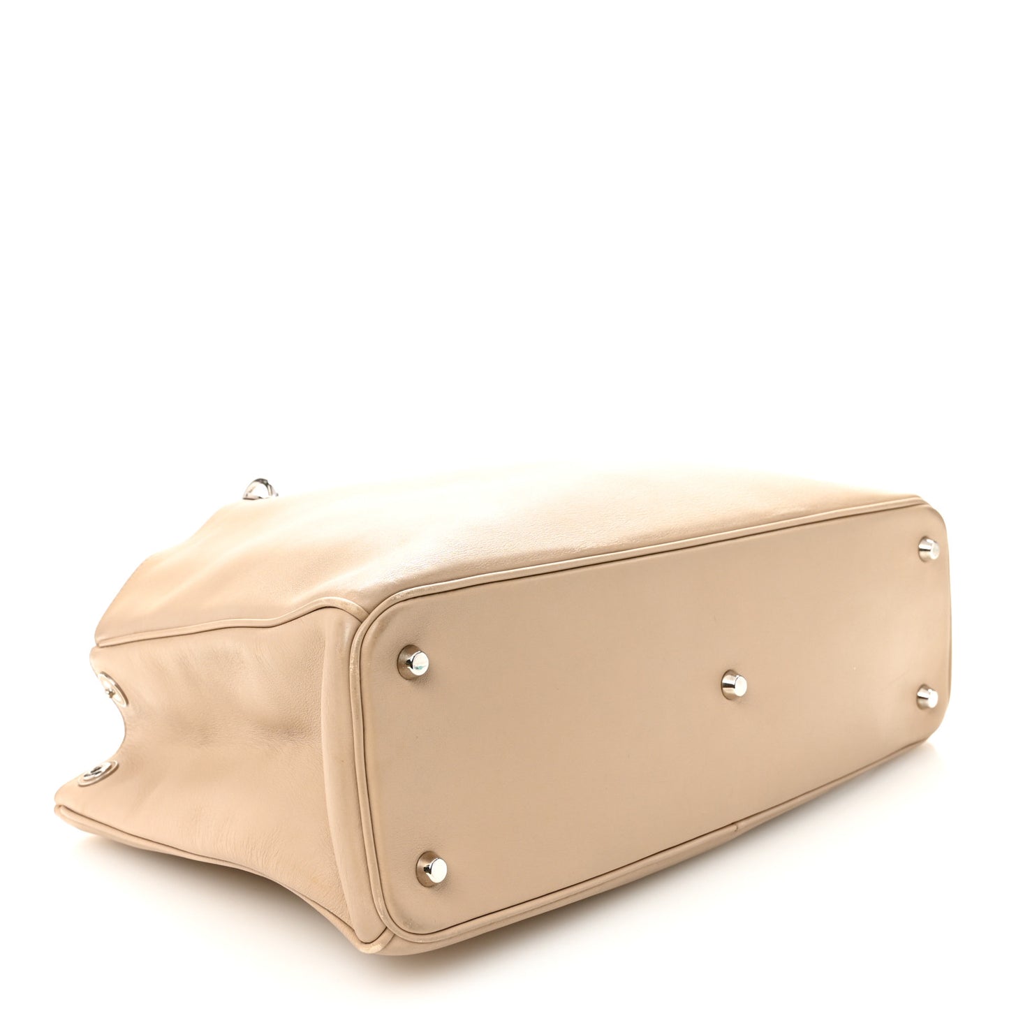 Smooth Calfskin Large Diorissimo Tote Beige Fuchsia