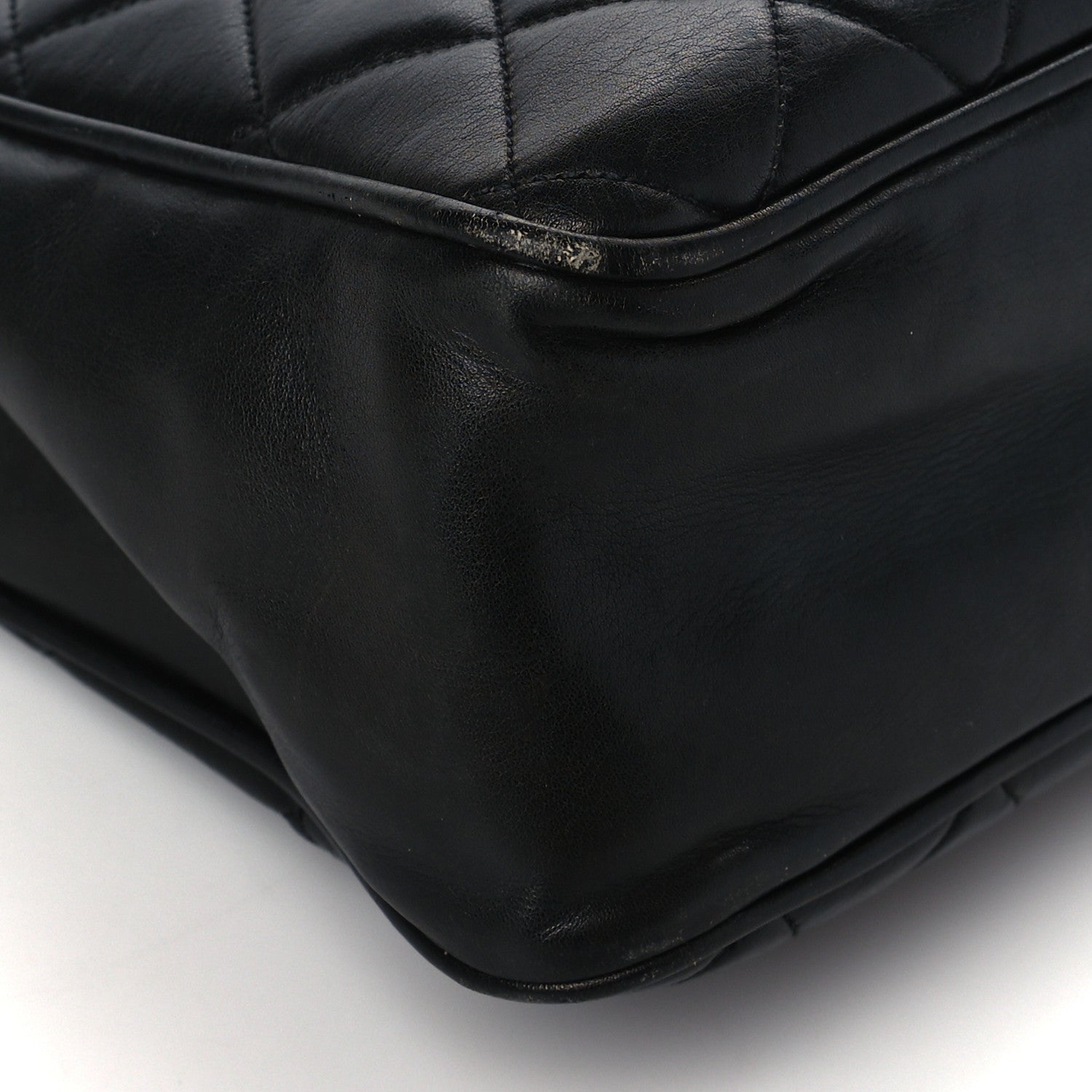 Chanel Lambskin Quilted CC Shopping Tote Black 8 of 9