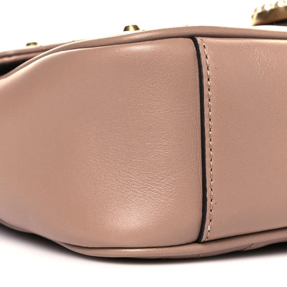 Gucci Calfskin Matelasse Studded Mini Pearly GG Marmont Shoulder Bag Porcelain Rose 9 of 12