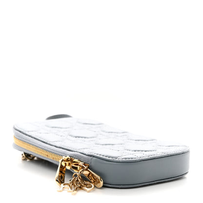 Christian Dior Lambskin Cannage Lady Dior Phone Holder Cloud Blue 4 of 7