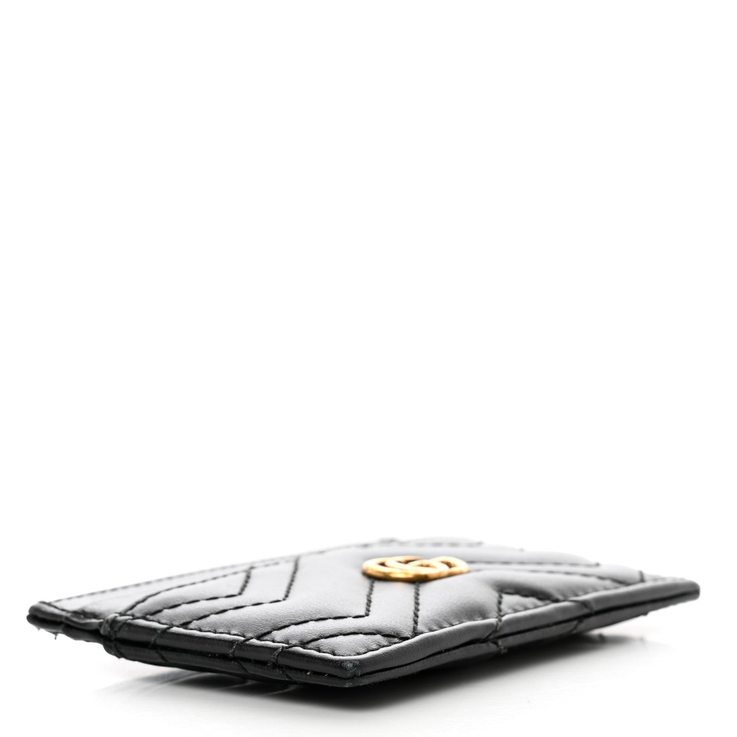 Gucci Calfskin Matelasse GG Marmont Card Holder Black 4 of 7