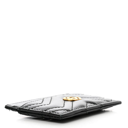 Gucci Calfskin Matelasse GG Marmont Card Holder Black 4 of 7
