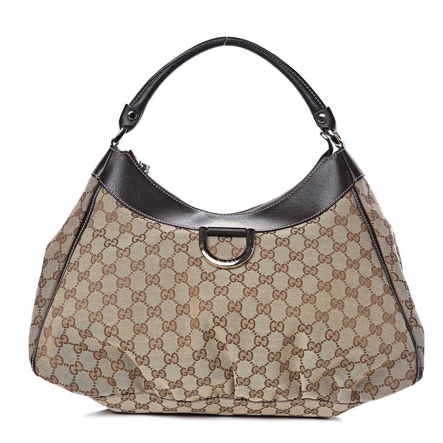 Monogram Large D Ring Hobo Dark Brown