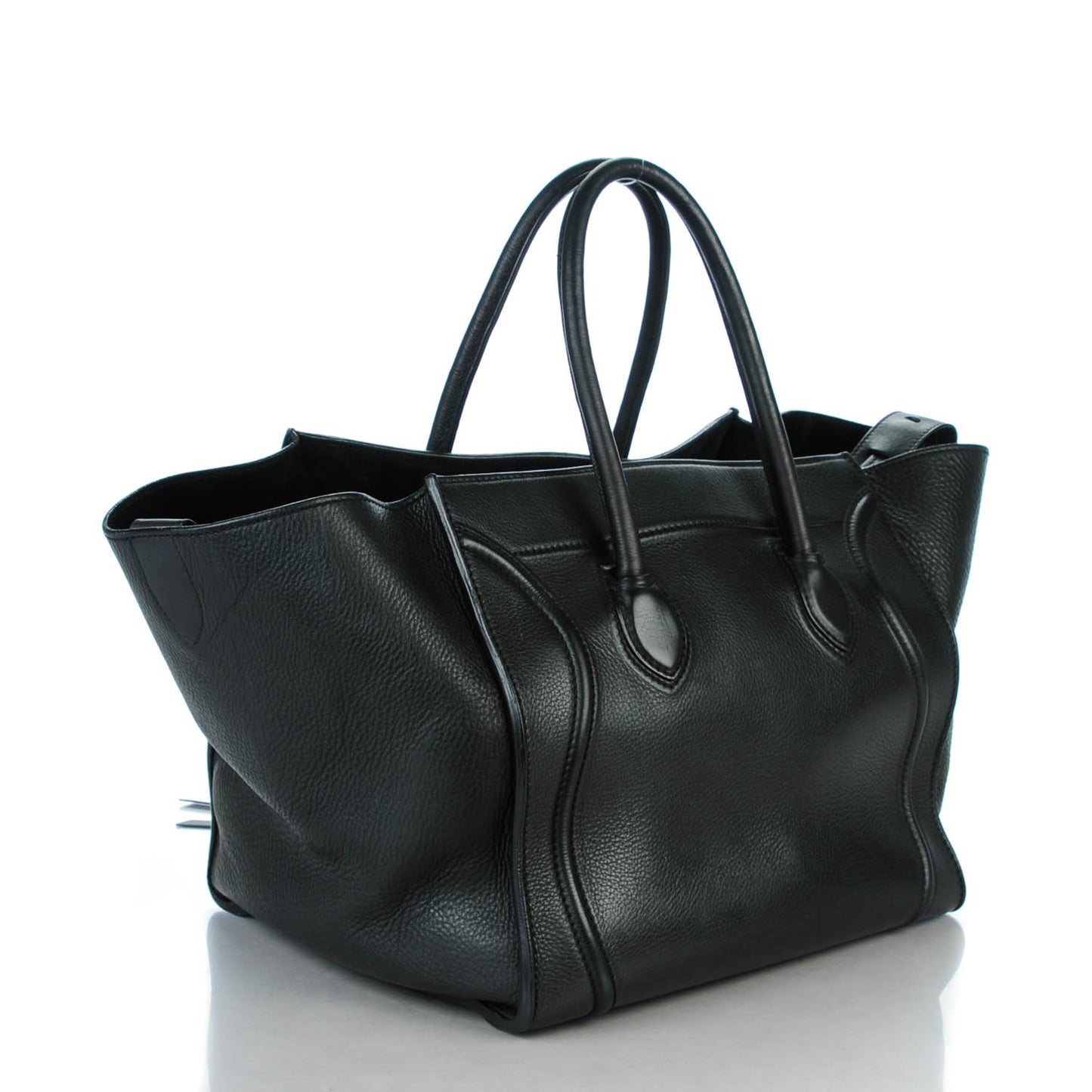 Supple Calfskin Medium Phantom Luggage Black