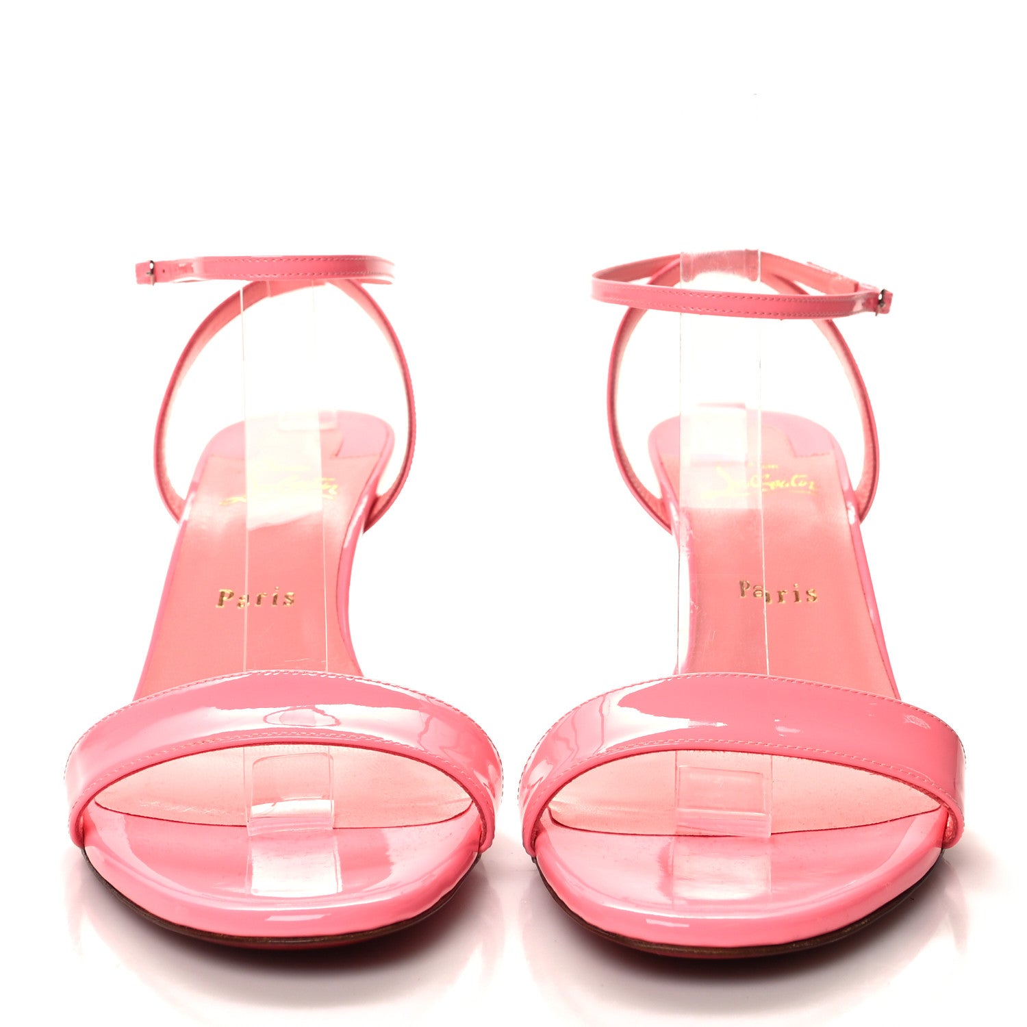 Christian Louboutin Patent Epic 70 Sandals 41 Bubble Gum 2 of 8