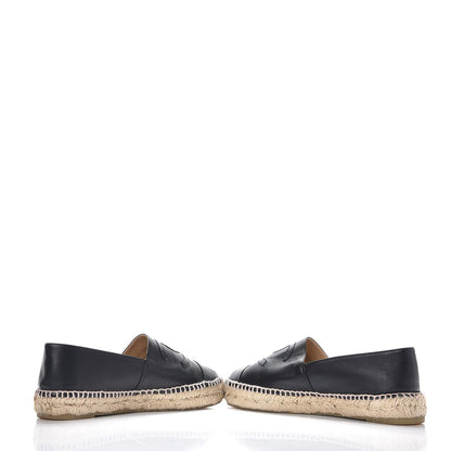 Chanel Lambskin CC Espadrilles 38 Black 6 of 16
