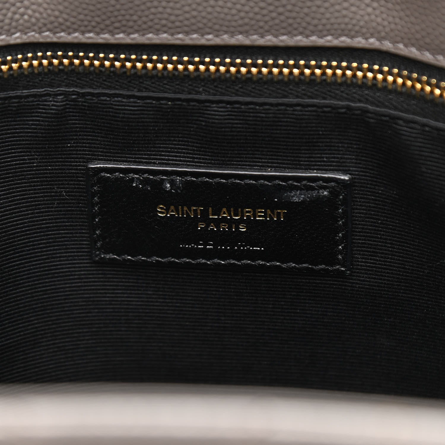 Saint Laurent Grain De Poudre Matelasse Chevron Monogram Shopping Bag Fog 5 of 15