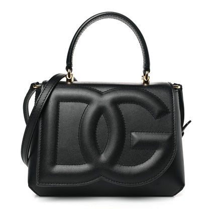 Dolce & Gabbana Calfskin DG Logo Top Handle Tote Black 1 of 7