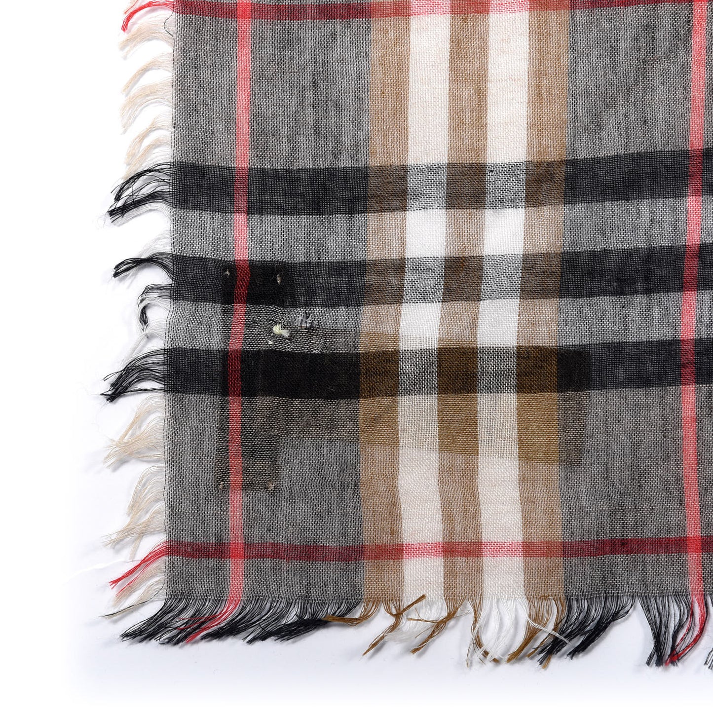 Modal Wool Castleford Check Lightweight Scarf Camel
