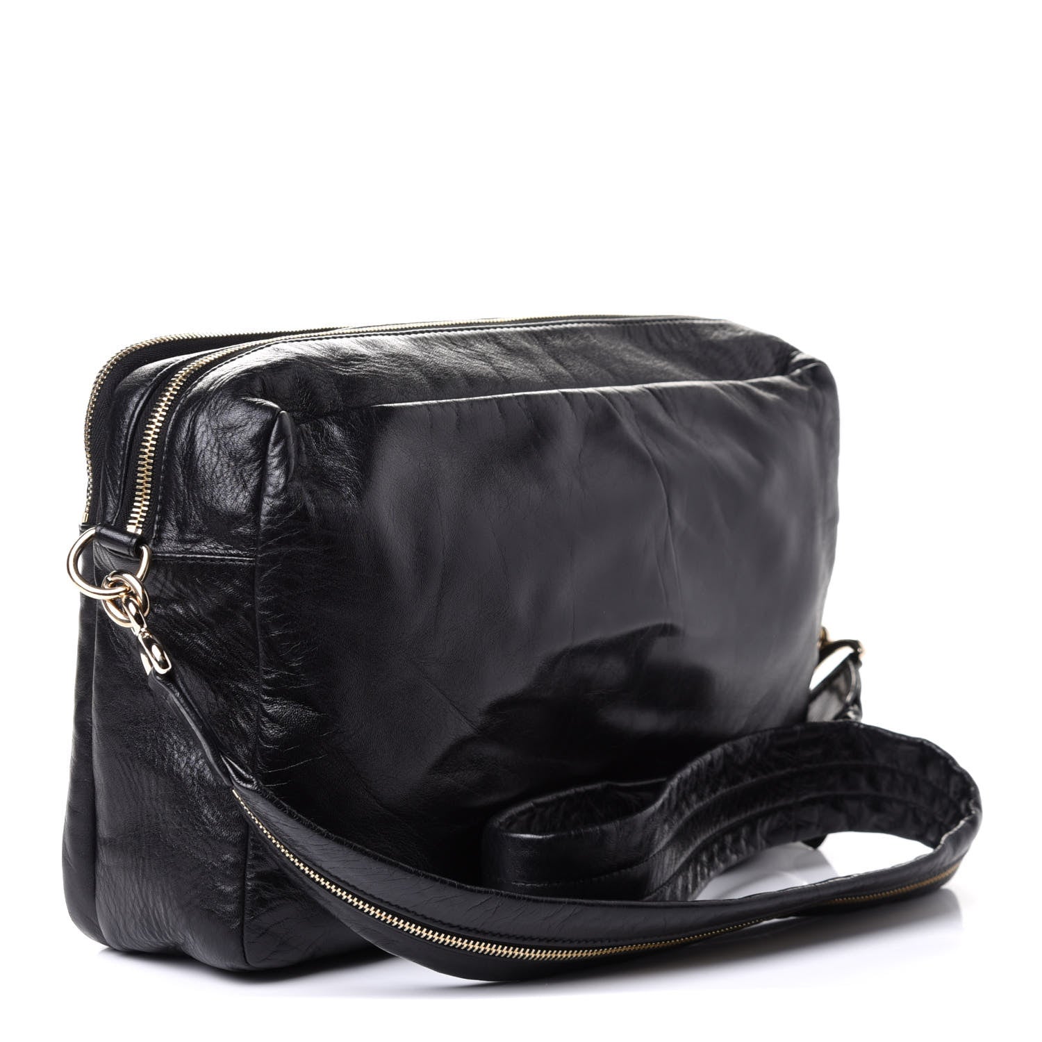 Chanel Lambskin Jersey Scales Camera Case Black 2 of 5