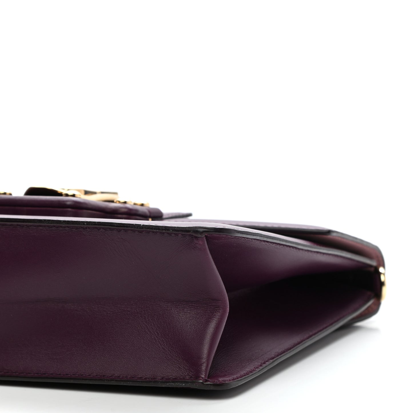Calfskin Lucia Satchel Purple