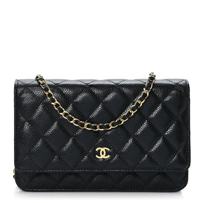 Chanel Caviar Quilted Wallet on Chain WOC Black 1 of 9
