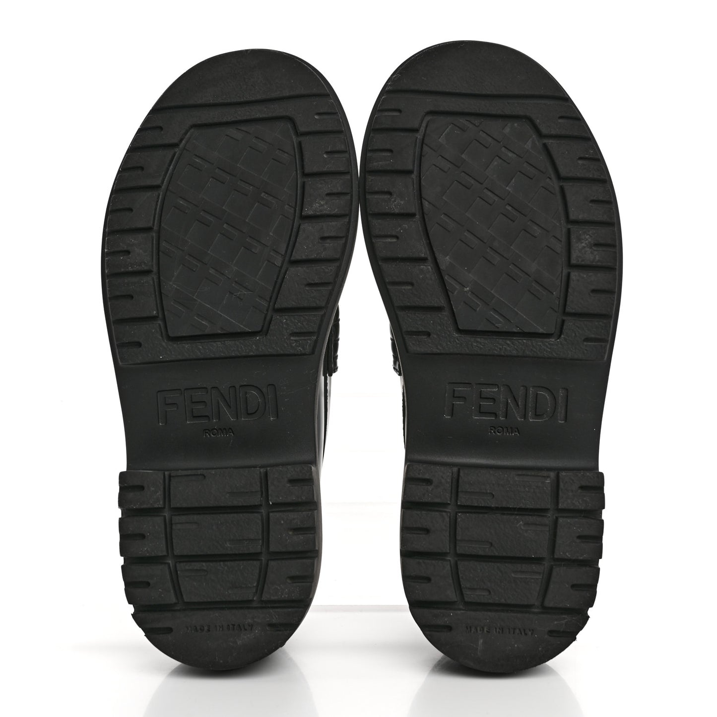 Vitello Abrasivato Fendigraphy 50mm Loafers 36 Black