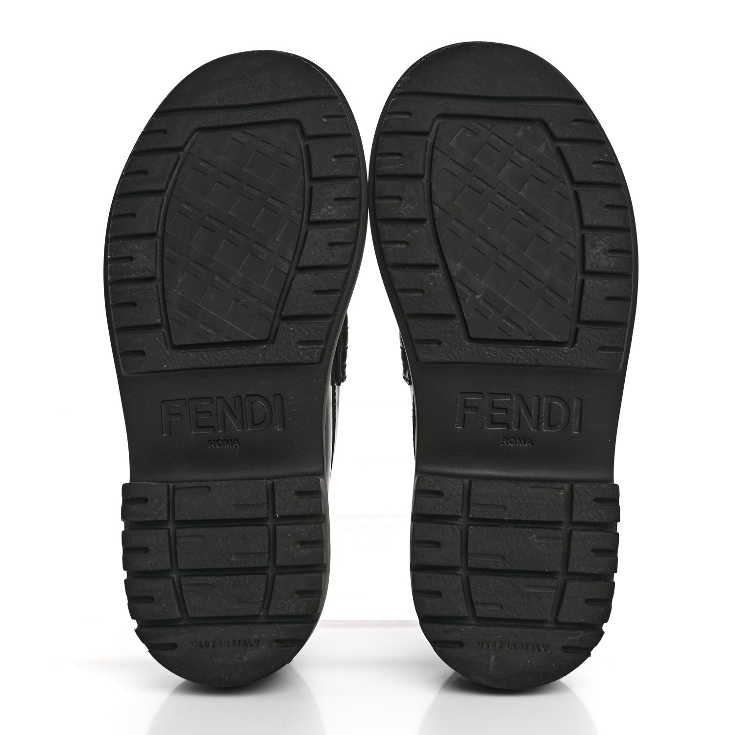 Fendi Vitello Abrasivato Fendigraphy 50mm Loafers 36 Black 6 of 15