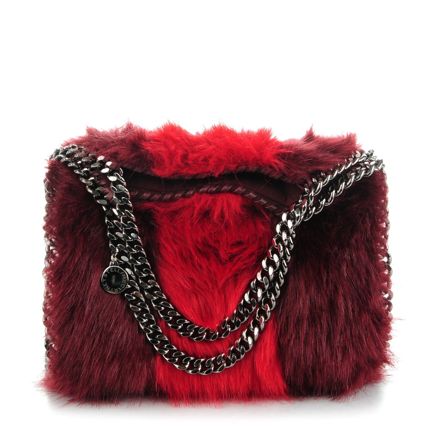 Stella McCartney Eco Fur Mini Falabella Tote Red 1 of 9