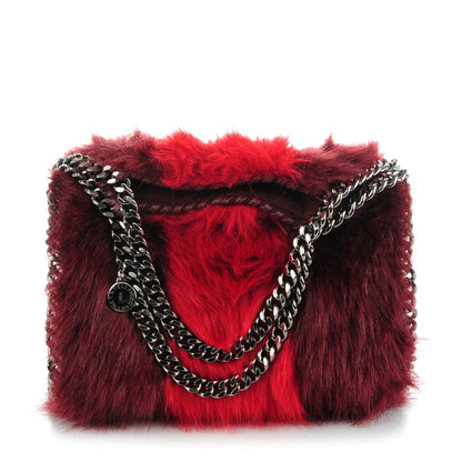 Stella McCartney Eco Fur Mini Falabella Tote Red 1 of 9