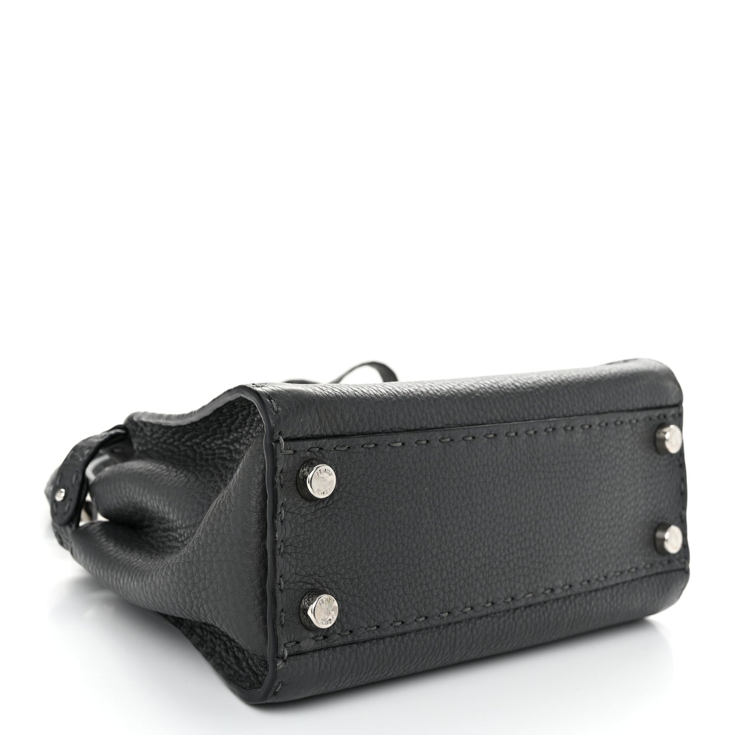 Cuoio Romano Selleria Bi-Color Mini Peekaboo Iconic Satchel Asfalto Latte