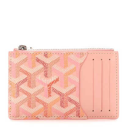 Goyard Goyardine Bourbon Zipped Card Holder Powder Pink 1 of 7