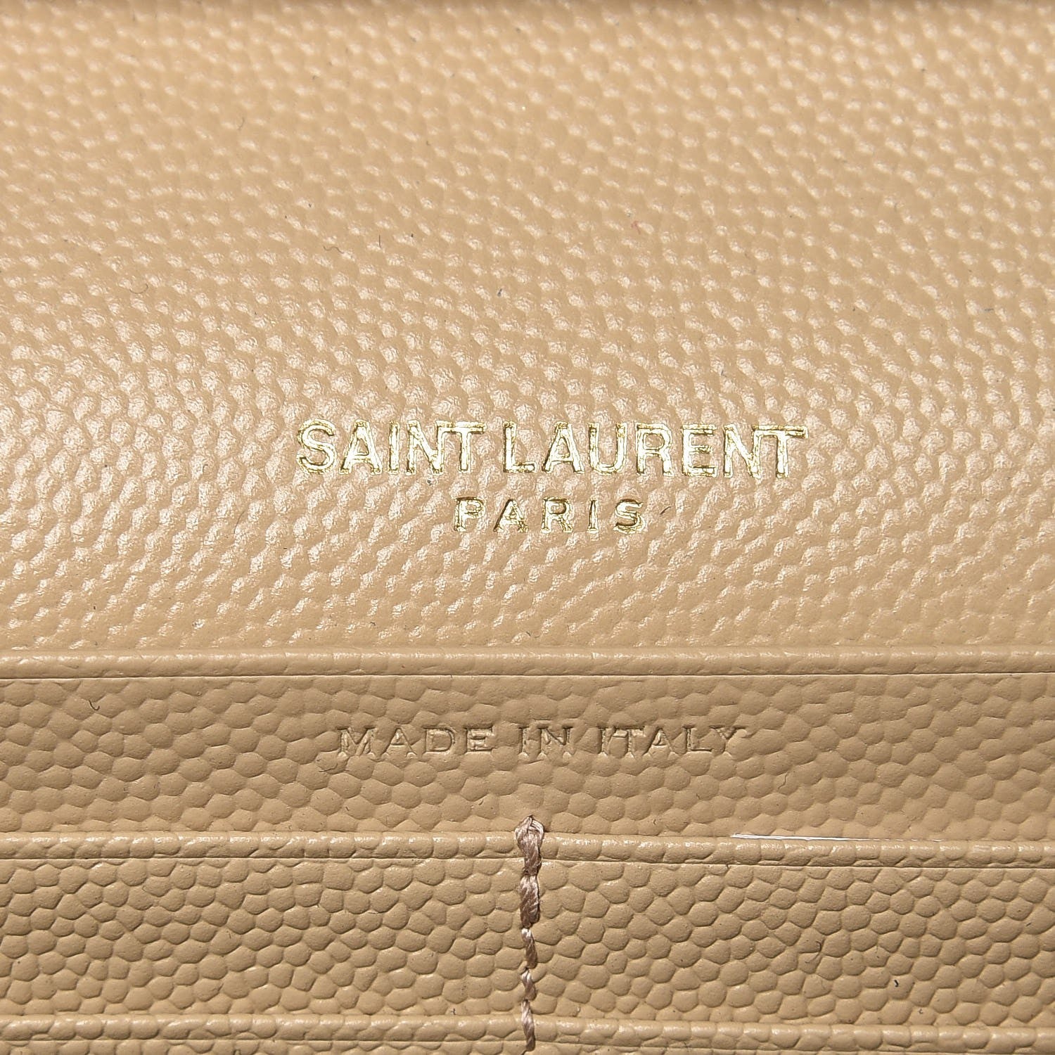Saint Laurent Grain De Poudre Matelasse Chevron Monogram Chain Wallet Nude Powder 6 of 6