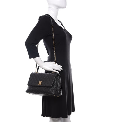 Chanel Caviar Quilted Small Coco Handle Flap Black 2 of 11