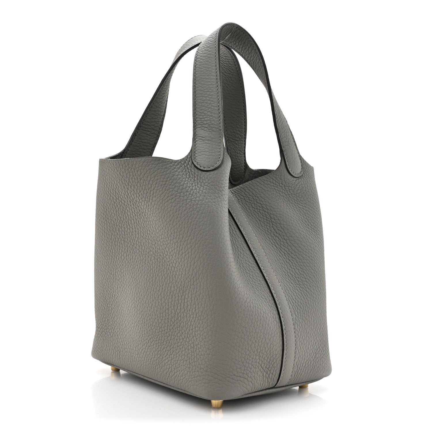 Hermes Taurillon Clemence Picotin Lock 18 PM Gris Meyer 3 of 11