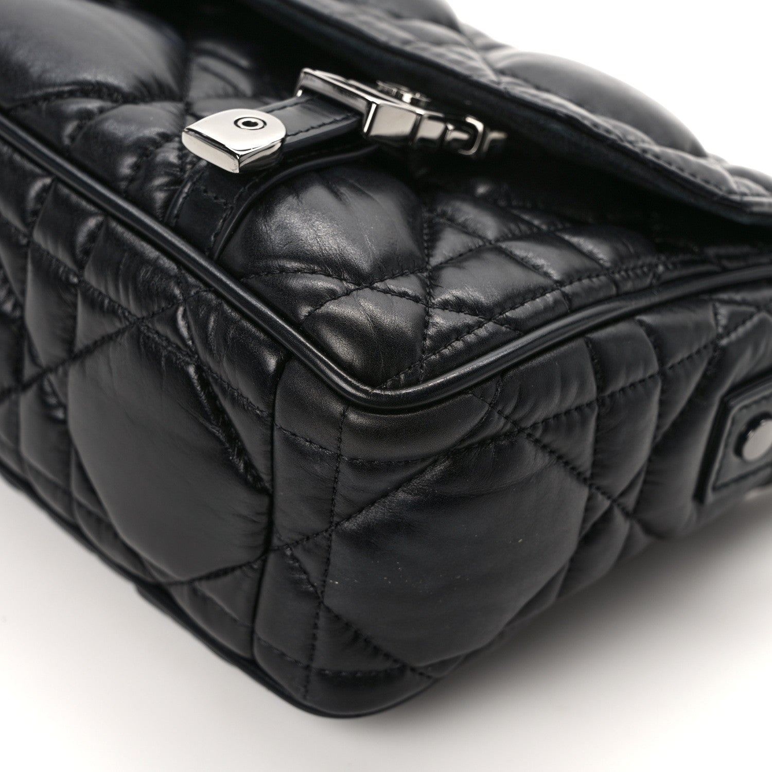 Christian Dior Calfskin Macrocannage Small Diorcamp Messenger Black 11 of 12