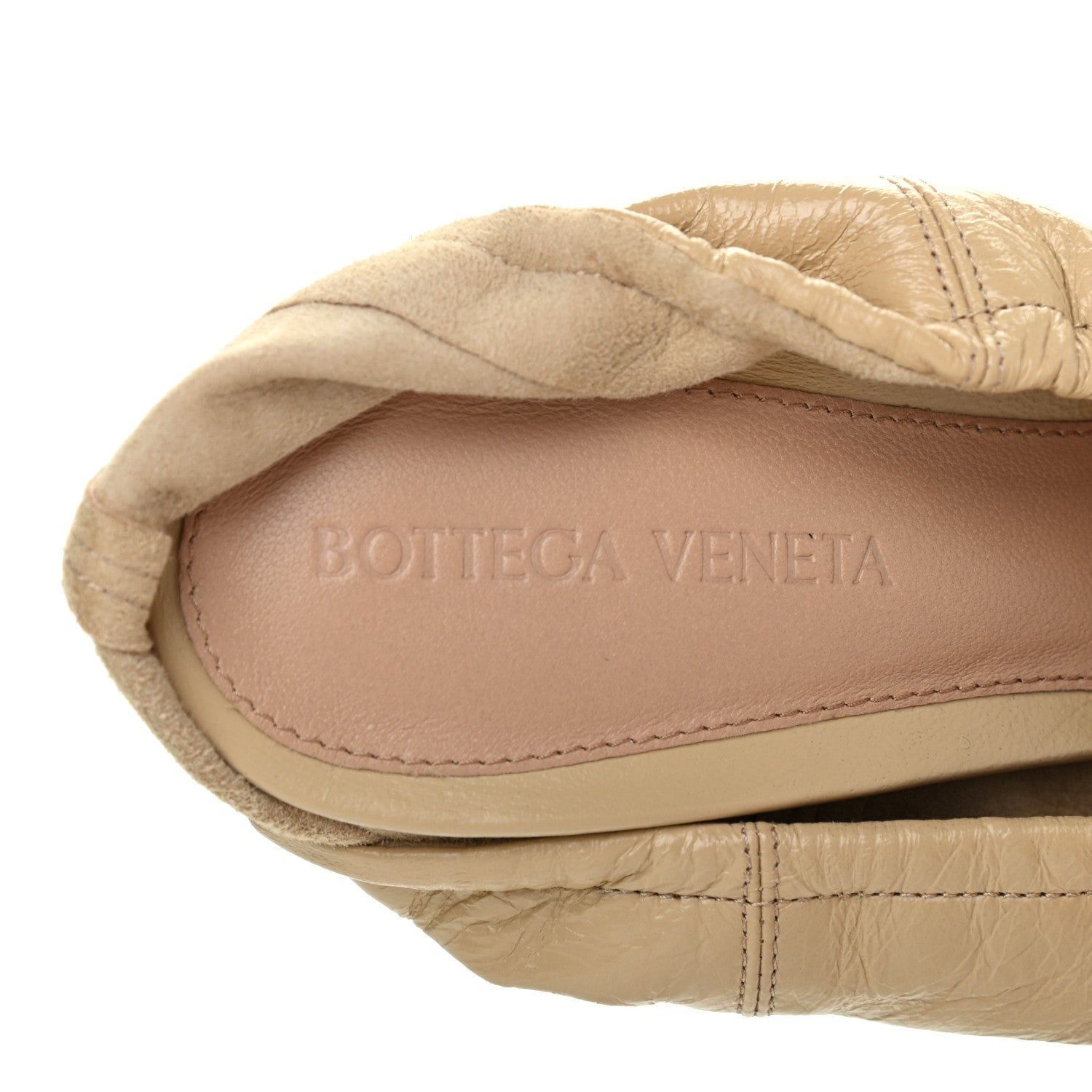 Bottega Veneta Crushed Nappa Almond Pumps 38.5 Cane Sugar 7 of 7
