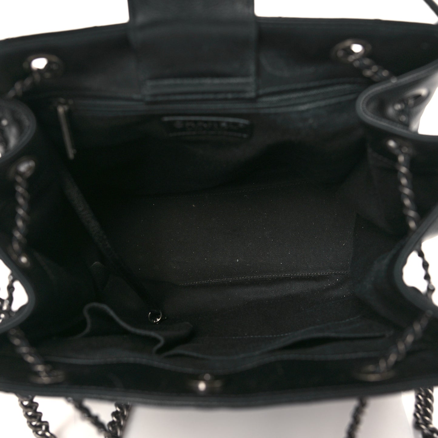 Caviar Quilted Large CC Bucket Bag Black