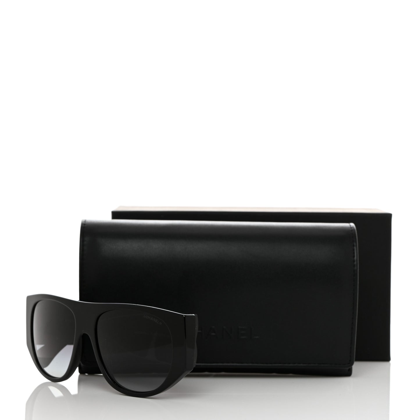 Acetate Quilted CC Pilot Sunglasses 71465 Black