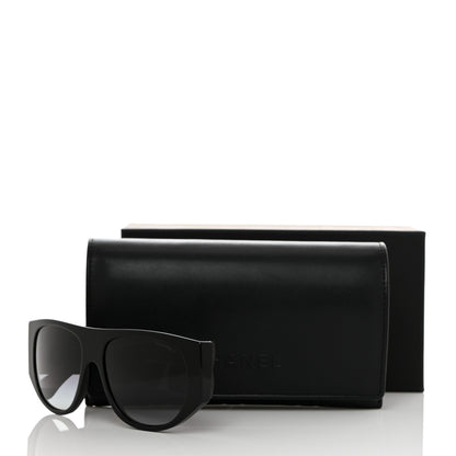 Chanel Acetate Quilted CC Pilot Sunglasses 71465 Black 8 of 8