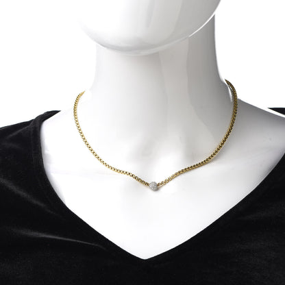 David Yurman 18K Yellow White Gold Diamond Pave Ball Pendant Necklace 2 of 5