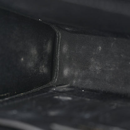 Saint Laurent Grain De Poudre Textured Mixed Matelasse Triquilt Medium Monogram Satchel Black 11 of 13