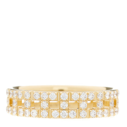 Tiffany 18K Yellow Gold Diamond T True Wide Ring 65 11 1 of 5