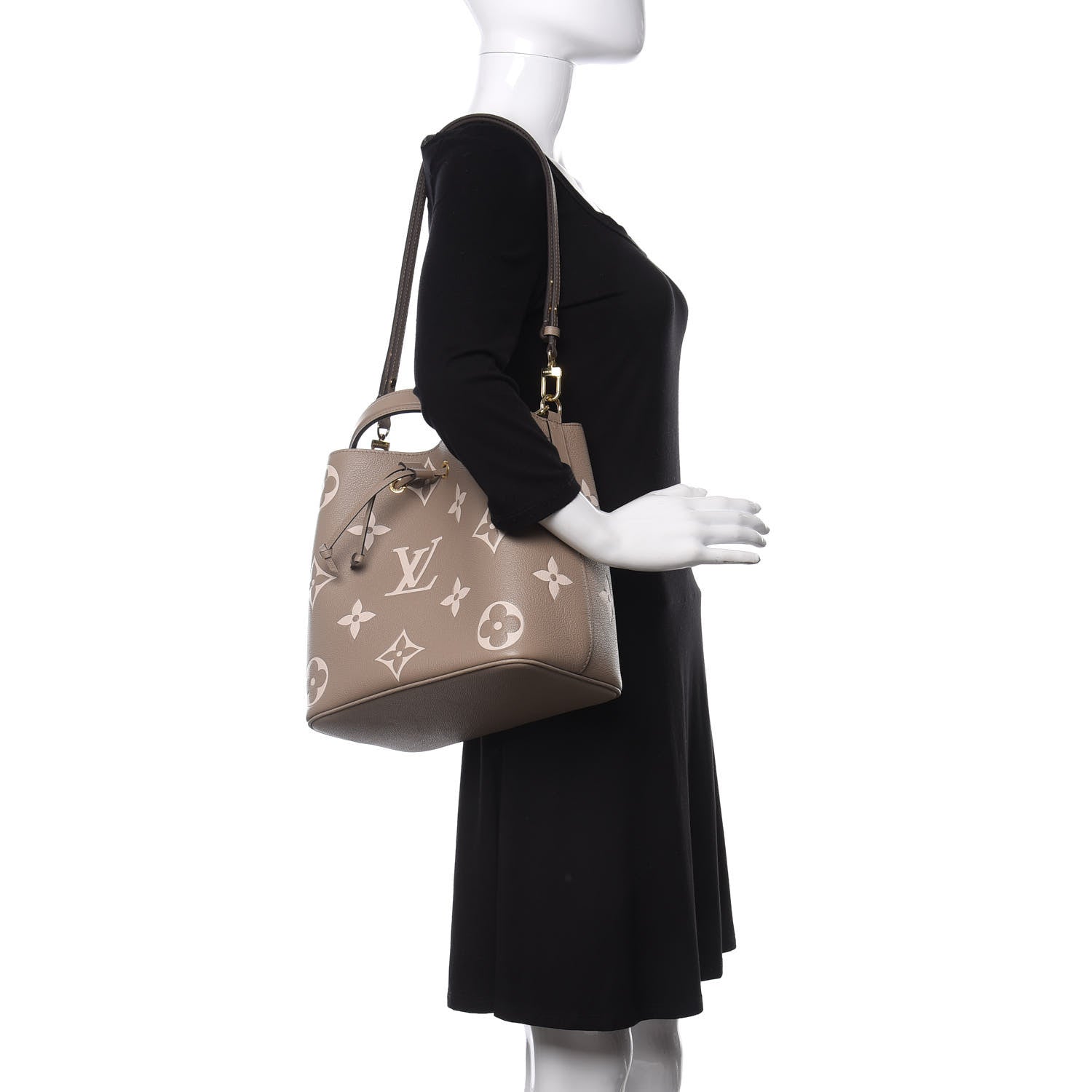 Louis Vuitton Empreinte Monogram Giant Neonoe MM Tourterelle Creme 2 of 11